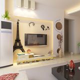 3D巴黎铁塔电视背景墙特价水晶亚克力立体墙贴卧室客厅电视背景