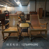 上海老物件 老竹椅 老藤椅 靠背藤面椅子 老摇椅竹椅 古玩收藏