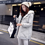 2015冬季韩版新款加厚保暖大码中长款外套女羽绒面包服潮流少女衣