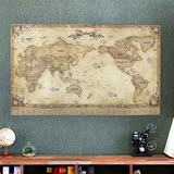 正品韩国indigo 欧式复古创意世界地图客厅装饰挂图地图挂画摆设
