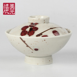 日式陶瓷盖碗 茶碗蒸瓷器 味增汤碗 小米饭碗 5寸碗 日韩料理餐具
