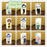 热销款包邮苹果5代手机欧美风iPhone5S皮纹彩绘壳超薄 漫画男女韩