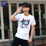 uhy2016款夏季杜兰特星空图案短袖T恤青少年篮球运动衫半袖圆领潮