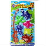 儿童玩具卡装钓鱼6个小动物小孩钓鱼玩具创意礼物益智玩具批发