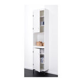 重庆宜家家居IKEA代购西文双门高柜简约白色卫浴置物架单个书架