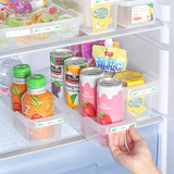 日本进口冰箱抽屉式收纳盒食品分类收纳筐整理筐塑料收纳盘整理盒