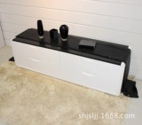 逸馨家具 现代简约电视柜 实木客厅组合柜小户型烤漆地柜矮柜