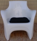 北欧原创设计玻璃钢单人沙发高档洽谈区会客接待椅商场休闲区座椅