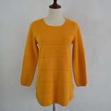 鄂尔多斯市女式羊绒衫圆领修身中长款打底衫纯色韩版女装保暖毛衣