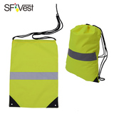 SFVest防水骑行收纳袋 环保抽绳背袋 双肩束口袋 荧光反光背包