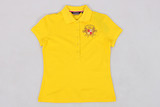 卡帕Kappa背靠背K0122PD15-242女装运动休闲修身短袖T恤黄色