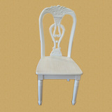 全实木椅子 欧式田园休闲餐椅 白色书桌椅 韩式时尚简约凳子