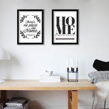 温馨家庭 北欧装饰画英文字母画黑白画 创意壁画现代简约卧室挂画