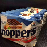德国代购原装进口knoppers牛奶榛子巧克力威化饼干10包装现货