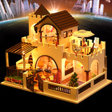 diy小屋手工拼装大型别墅玩具房子建筑模型梦幻城堡创意生日礼品