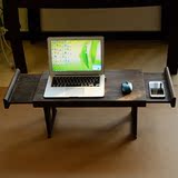 实木笔记本电脑桌床上用懒人桌折叠桌烧桐木小书桌飘窗桌炕桌书桌