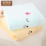 婴儿浴巾纯棉超柔软竹纤维正方形厚盖毯子A类新生儿宝宝毛巾被