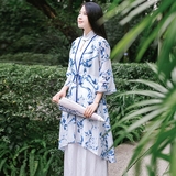 初蝉原创设计女装中国风中式春夏真丝桑蚕丝外套外披改良汉服