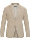 英国代购 Giorgio Armani 男士梭织棉麻混纺西装外套