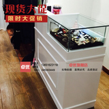 2016特价新款 服装店收银台 烤漆前台吧台 玻璃饰品展示柜台热卖