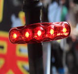 尾灯 山地车红色警示灯 联排闪烁尾灯5LED单车装备尾灯自行车长条