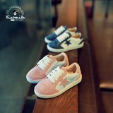 韩国代购儿童运动鞋真皮板鞋 女童星星休闲鞋 秋季大童学生鞋子潮