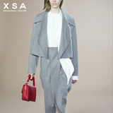 XSA欧洲站2015秋冬新款羊毛时尚套装女式休闲毛呢两件套裙子