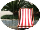 沙滩椅折叠躺椅实木牛津帆布椅躺椅靠椅户外便携午休木质躺椅包邮