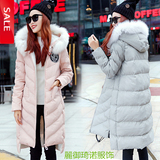 2015韩版冬季新款大码羽绒棉服女超长款过膝加厚宽松棉衣棉袄外套