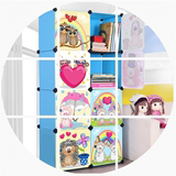 冠腾儿童书柜简易书架 带门创意小柜子自由组合置物架储物柜特价