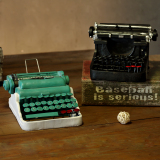 美式复古做旧树脂打字机模型酒吧咖啡馆店铺装饰家居创意摆件道具