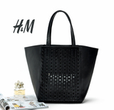 HM女包2015夏季最新款 简约镂空单肩包 子母包 手提包 购物袋