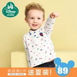 Disneybaby童装 男童长袖圆领POLO衫t恤  迪士尼宝宝小童长袖t恤