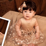 a-659新款儿童摄影服装影楼女宝宝百天1周岁拍照造型韩版服饰批发