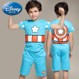【漫威复仇者联盟】迪士尼美国队长套装夏新男儿童中大童短袖套装