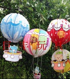 幼儿园装饰商场春天舞台挂饰教室走廊布置卡通动物纸质热气球吊饰