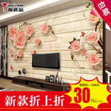 瓷砖背景墙3D欧式电视背景墙瓷砖客厅雕刻影视墙砖仿大理石玫瑰花