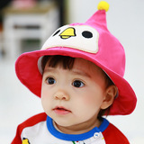 春夏婴儿6--12个月1-2岁小孩太阳帽 卡通宝宝盆帽渔夫帽遮阳帽