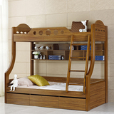 现代中式实木儿童母子床 上下 双层床高低床双人床家具