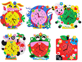 EVA贴画 DIY手工制作立体海绵贴 益智儿童玩具卡通钟表带表芯