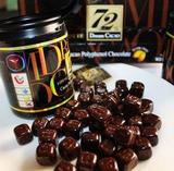 韩国进口食品零食巧克力乐天72纯黑巧克力72%黑巧克力90克罐装