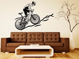 自行车运动墙贴画山地车骑行客厅卧室贴纸壁画创意背景墙装饰画