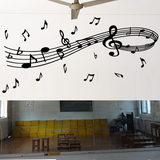 墙贴学校幼儿园音乐教室舞蹈音乐培训班墙面装饰五线谱音符贴纸