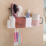 洗漱套装挂架创意壁挂吸盘牙刷架漱口杯吸壁式牙膏架牙具盒牙具座