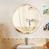 圆形洗手间镜壁挂无框斜边欧式银镜悬挂卫浴梳妆台镜浴室镜子包邮