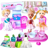 儿童玩具小厨房甜甜屋套装家具公主橱柜六一礼物芭比娃娃过家家