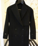 2015冬装高端定制新款 加厚长款纯色系腰带双面羊毛羊绒大衣女