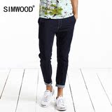Simwood2016夏季新品欧美男士弹力牛仔九分裤潮男休闲牛仔裤子男