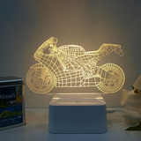 现货 2D融合3D LED台灯 酷炫摩托 新奇个性礼品 毕业创意商务送礼