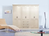 美式实木衣柜 田园欧式白色简约二门整体大衣橱 卧室家具收纳柜